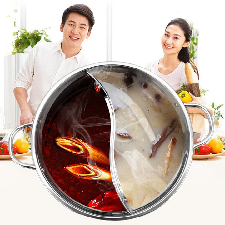 Hot Pot Twin Divided Stainless Steel Pan | Stornfield