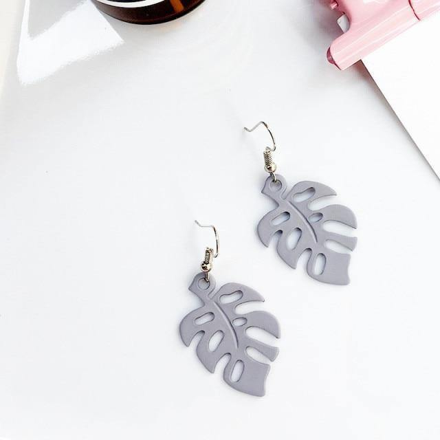 Stornfield | NatureChic Monstera Earrings | Drop Style | Timeless Jewelry