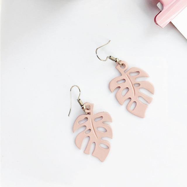 Stornfield | NatureChic Monstera Earrings | Drop Style | Timeless Jewelry