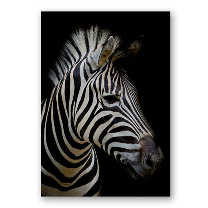 Stornfield | Wild Animals Africa Wildlife Black White - Canvas Wall Decor Painting