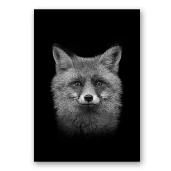 Stornfield | Wild Animals Africa Wildlife Black White - Canvas Wall Decor Painting