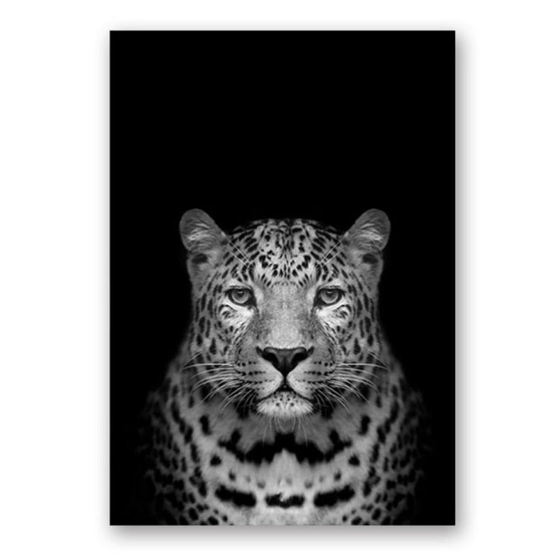 Stornfield | Wild Animals Africa Wildlife Black White - Canvas Wall Decor Painting