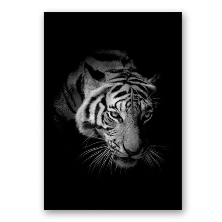 Stornfield | Wild Animals Africa Wildlife Black White - Canvas Wall Decor Painting