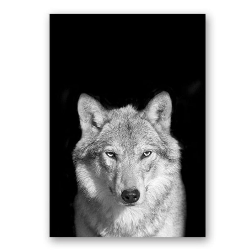 Stornfield | Wild Animals Africa Wildlife Black White - Canvas Wall Decor Painting