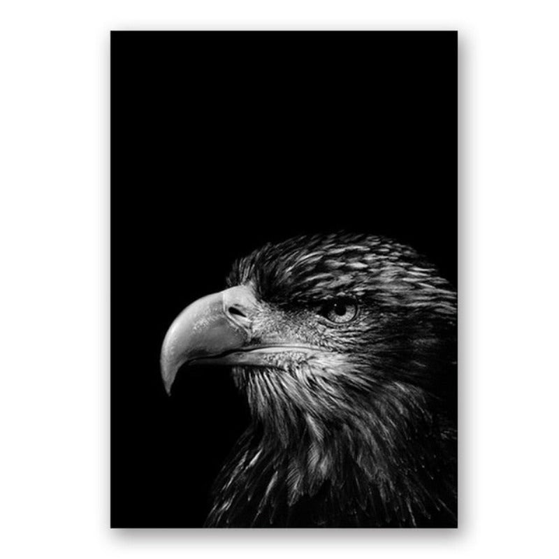 Stornfield | Wild Animals Africa Wildlife Black White - Canvas Wall Decor Painting