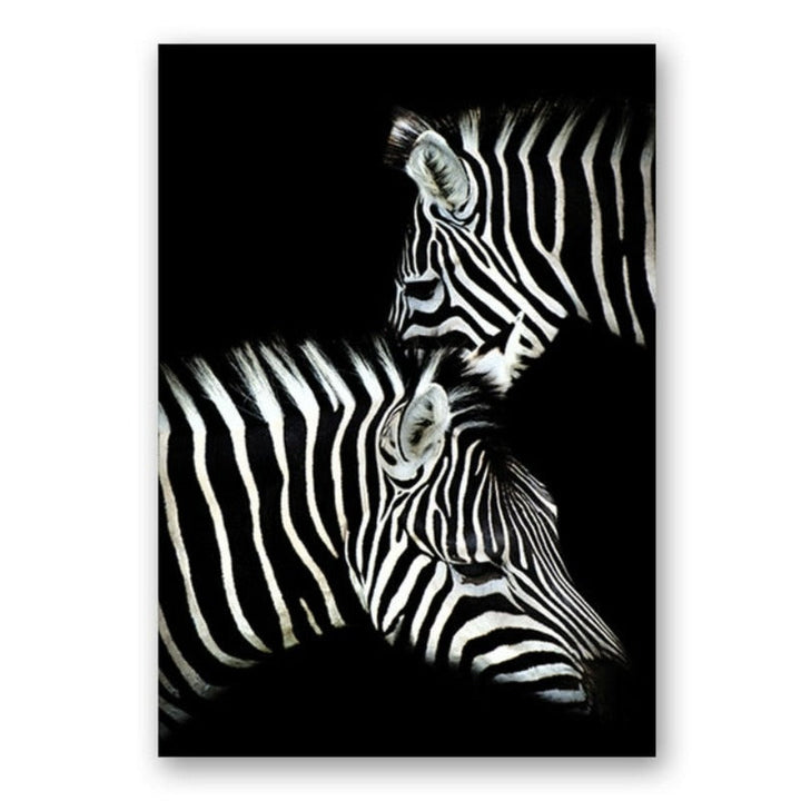 Stornfield | Wild Animals Africa Wildlife Black White - Canvas Wall Decor Painting