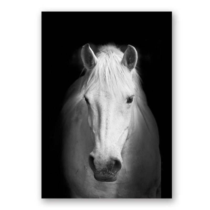 Stornfield | Wild Animals Africa Wildlife Black White - Canvas Wall Decor Painting