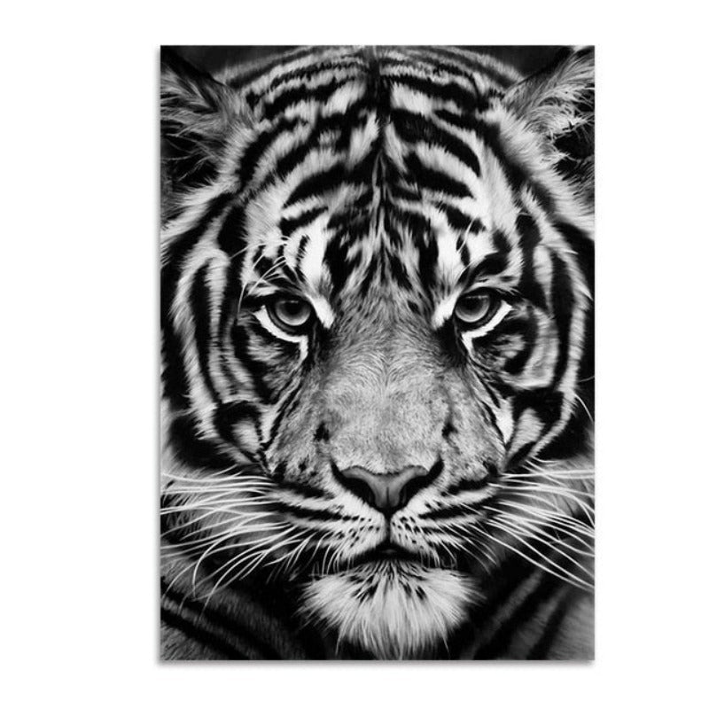 Stornfield | Wild Animals Africa Wildlife Black White - Canvas Wall Decor Painting