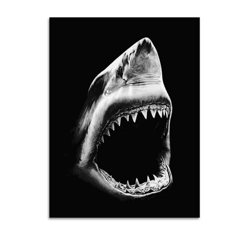 Stornfield | Wild Animals Africa Wildlife Black White - Canvas Wall Decor Painting