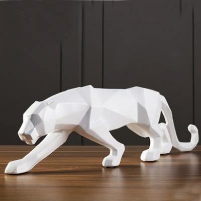 Stornfield | PantheraGeo Geometric Sculpture | Modern Panther Figure | Elegant Home & Office Decor
