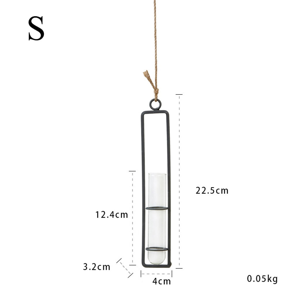 Iron Transparent Wall Hanging Flower Pot | Stornfield
