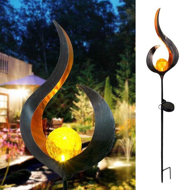 Stornfield | IgnisLuxe Lampe de Jardin LED avec Aspect Flamme Artificielle | Alimentée par Solaire | Éclairage d'Ambiance d'Extérieur | Décor pour Jardin et Terrasse