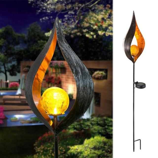 Stornfield | IgnisLuxe Lampe de Jardin LED avec Aspect Flamme Artificielle | Alimentée par Solaire | Éclairage d'Ambiance d'Extérieur | Décor pour Jardin et Terrasse