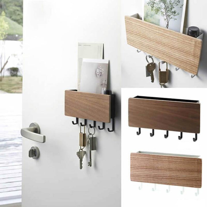 Stornfield | KeyOrganize Wooden Wall Key Holder | Multifunctional & Stylish | Wall Decor & Storage