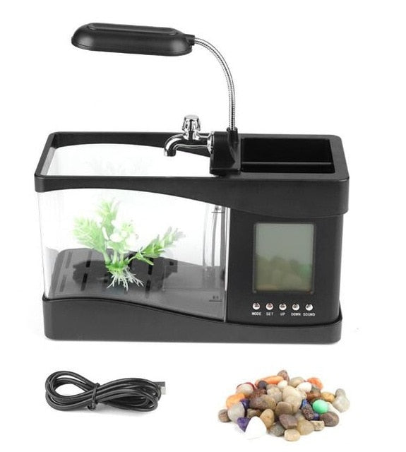 LCD Clock Mini Fish Tank Aquarium | Stornfield