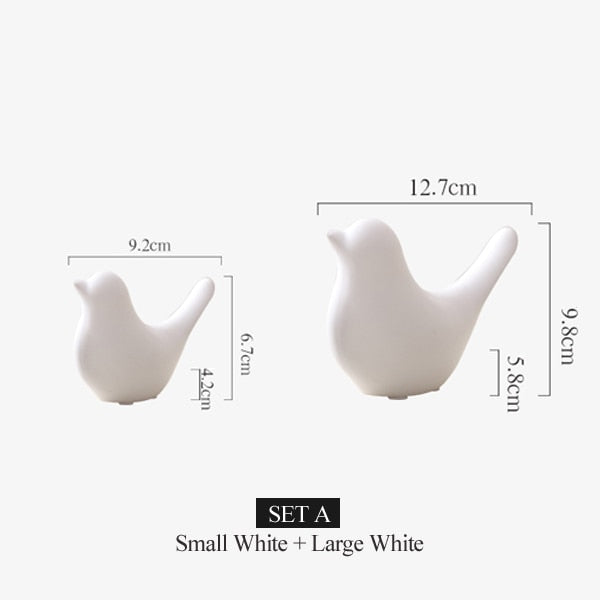 Nordic Creative Ceramic Bird Figurines | Stornfield