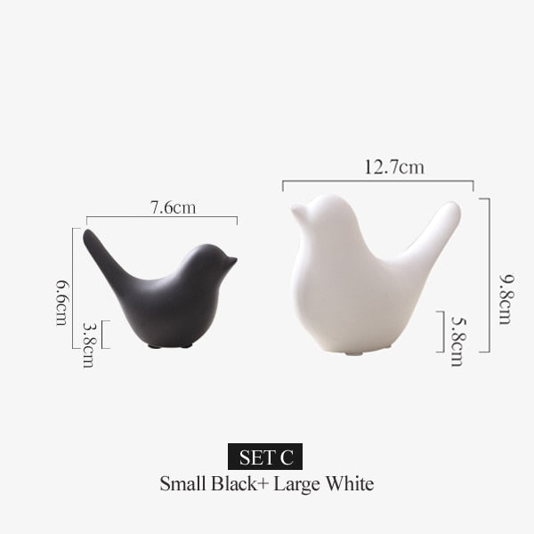 Nordic Creative Ceramic Bird Figurines | Stornfield