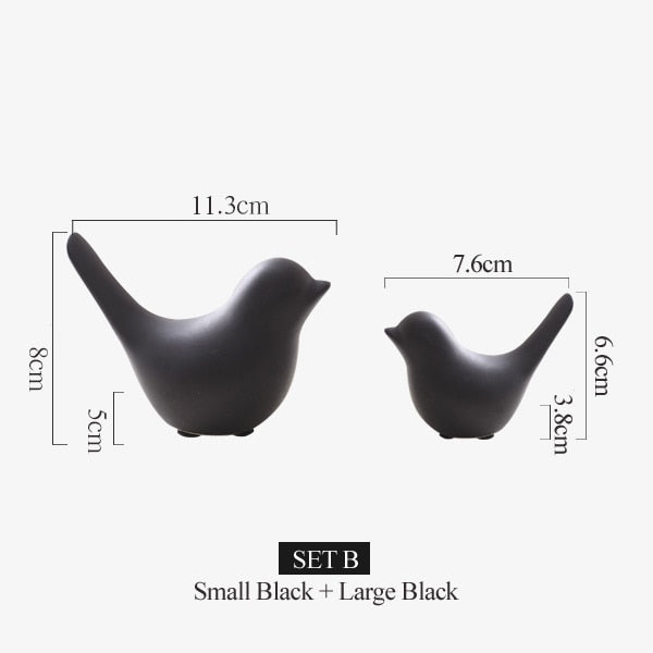 Nordic Creative Ceramic Bird Figurines | Stornfield