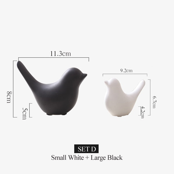 Nordic Creative Ceramic Bird Figurines | Stornfield