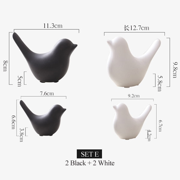 Nordic Creative Ceramic Bird Figurines | Stornfield
