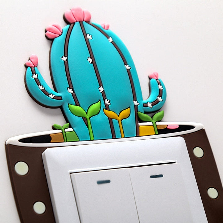 Luminous Cactus Socket Cover Sticker | Stornfield