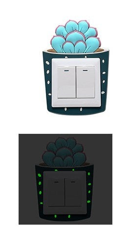 Luminous Cactus Socket Cover Sticker | Stornfield