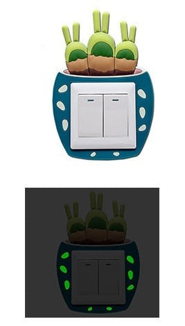 Luminous Cactus Socket Cover Sticker | Stornfield