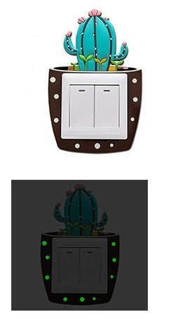 Luminous Cactus Socket Cover Sticker | Stornfield