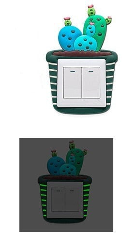 Luminous Cactus Socket Cover Sticker | Stornfield