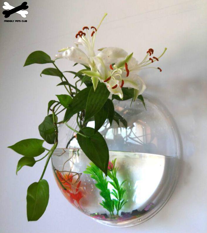 Wall Mounted Transparent Fish Tank Flower Vase | Stornfield