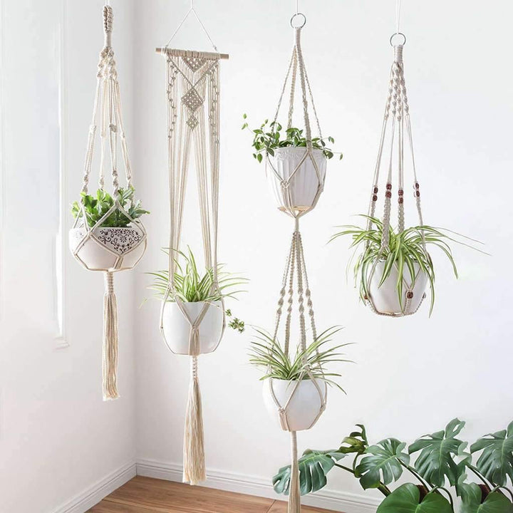 Stornfield | Handmade Boho Macrame Plant Hanger Set of 4