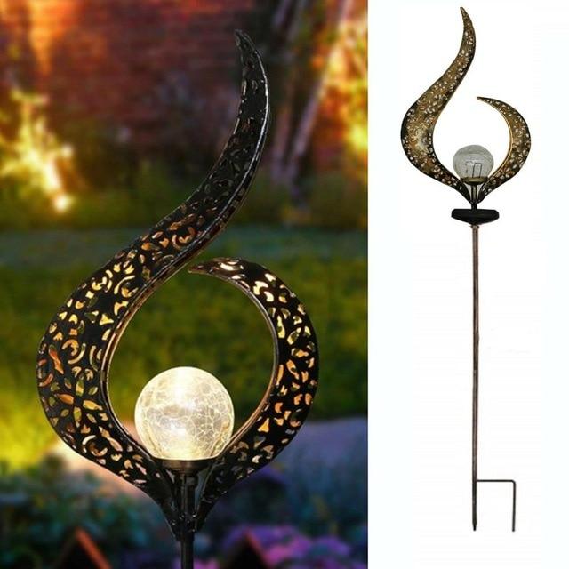 Stornfield | IgnisLuxe Lampe de Jardin LED avec Aspect Flamme Artificielle | Alimentée par Solaire | Éclairage d'Ambiance d'Extérieur | Décor pour Jardin et Terrasse