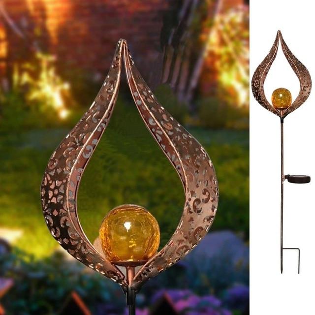 Stornfield | IgnisLuxe Lampe de Jardin LED avec Aspect Flamme Artificielle | Alimentée par Solaire | Éclairage d'Ambiance d'Extérieur | Décor pour Jardin et Terrasse