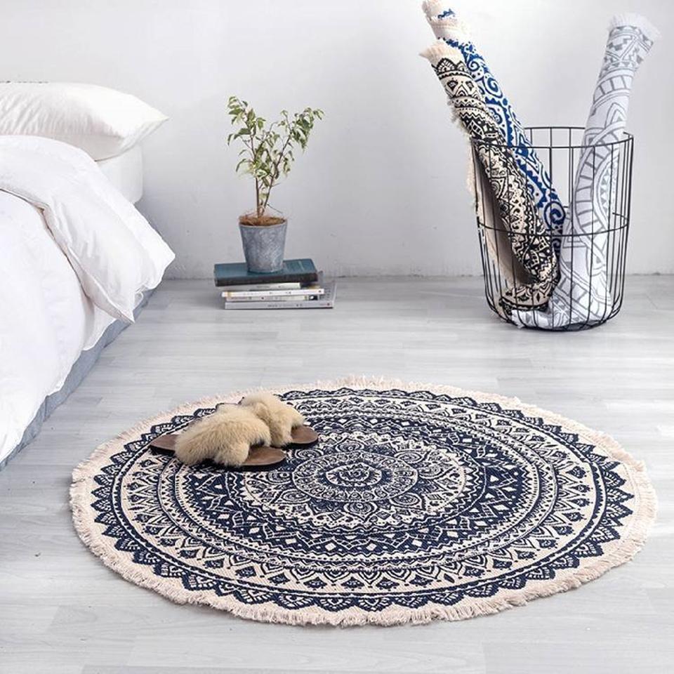 Stornfield | Tapis boho marocain avec des franges