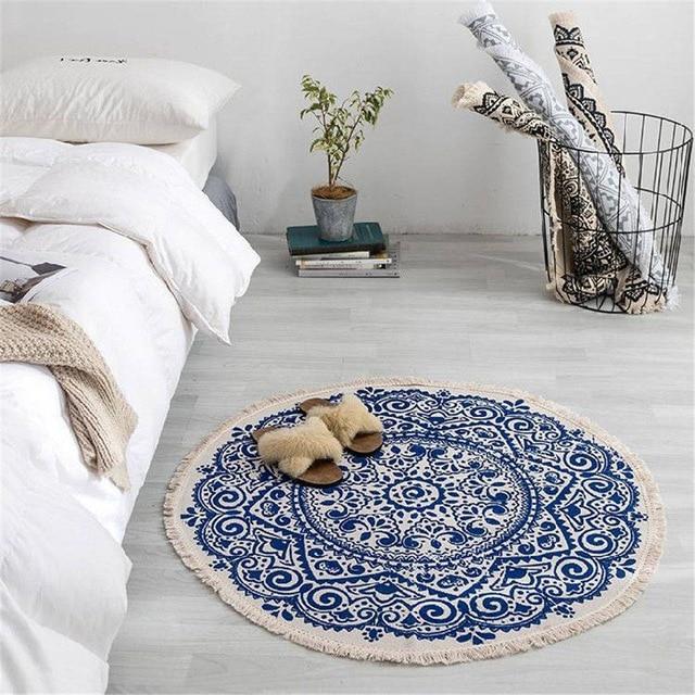 Stornfield | Tapis boho marocain avec des franges