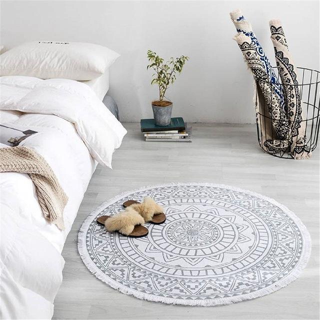 Stornfield | Tapis boho marocain avec des franges