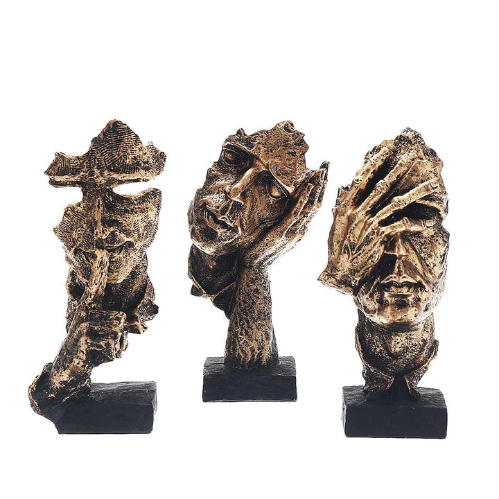 Abstract Gold Sculpture "NordicLine" – Modern Scandinavian Decoration | Stornfield