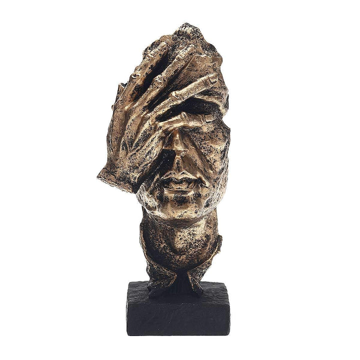 Abstract Gold Sculpture "NordicLine" – Modern Scandinavian Decoration | Stornfield