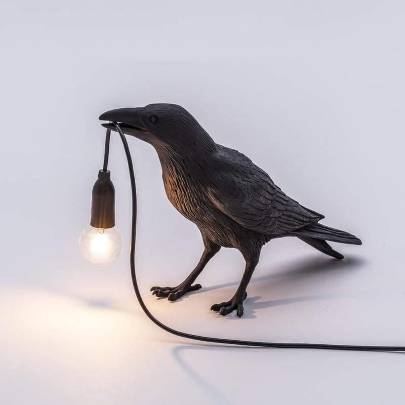 NachtRaaf Ambient Lamp – Decorative bird lamp made of resin for warm lighting | Stornfield