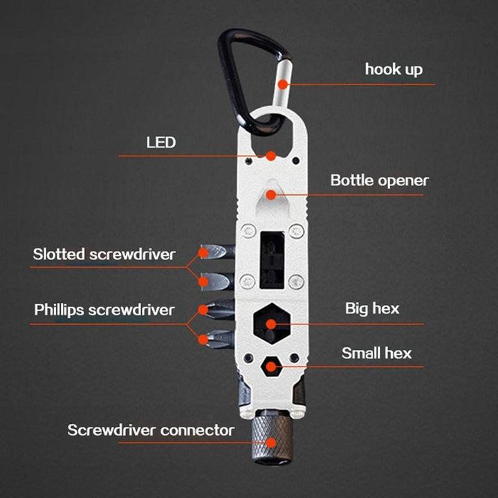 Mini Multifunctional Keychain Survival Camping Tool | Stornfield