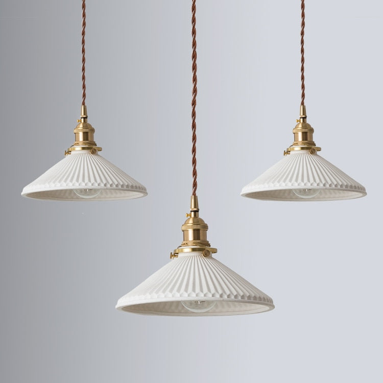 White Ceramic Pendant Lamp | Stornfield
