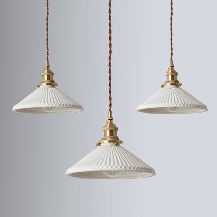 White Ceramic Pendant Lamp | Stornfield