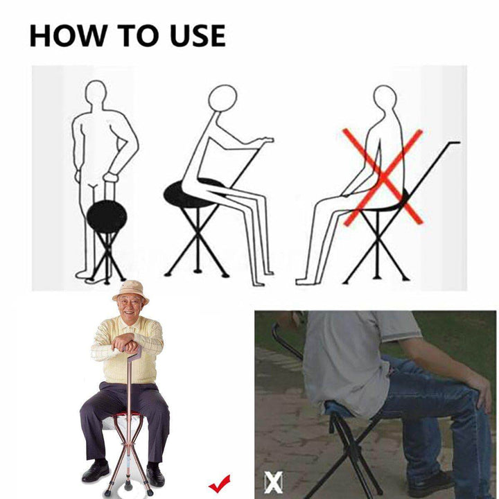 Lightweight Foldable Portable Walking Stool | Stornfield