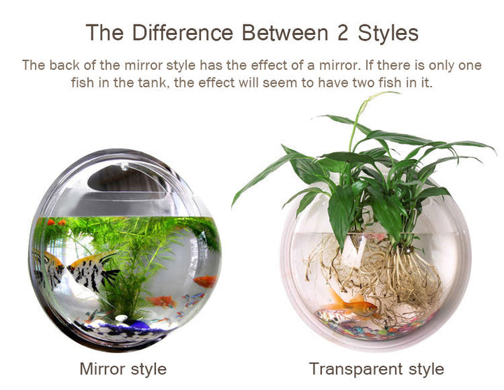 Wall Mounted Transparent Fish Tank Flower Vase | Stornfield