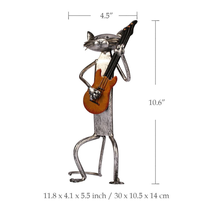 3 Mini Musician Cats Modern Sculpture | Stornfield