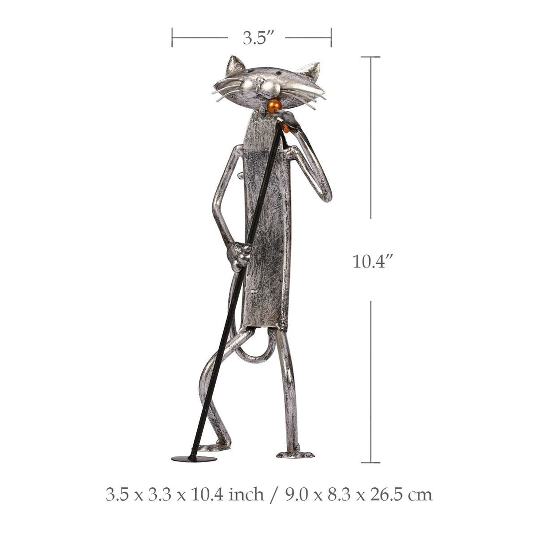 3 Mini Musician Cats Modern Sculpture | Stornfield