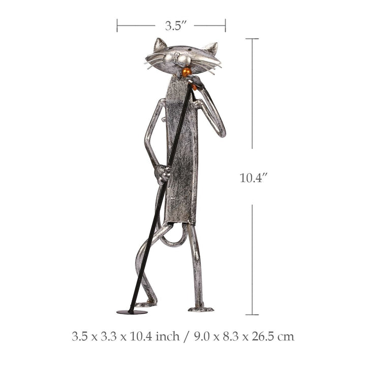 3 Mini Musician Cats Modern Sculpture | Stornfield