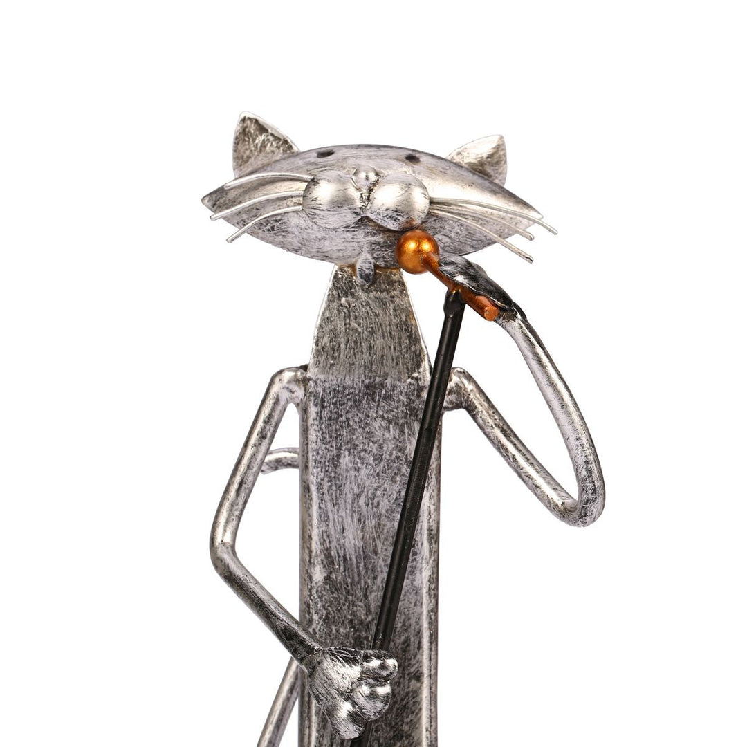 3 Mini Musician Cats Modern Sculpture | Stornfield