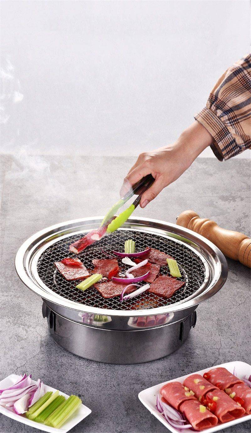 Portable Korean Style Stainless Steel Charcoal Camping Grill | Stornfield