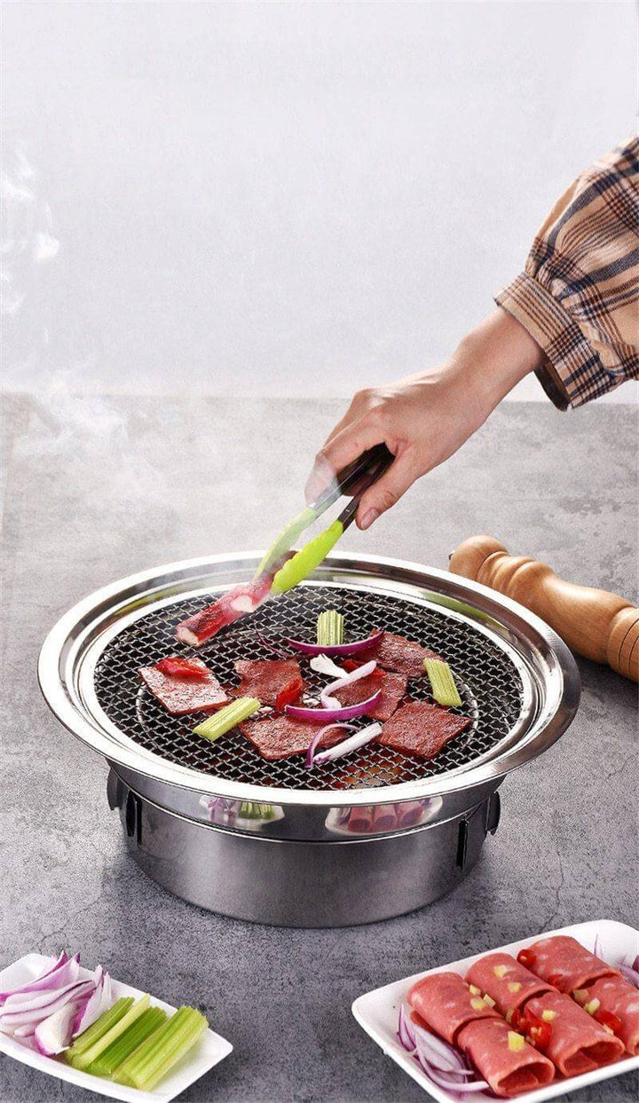 Portable Korean Style Stainless Steel Charcoal Camping Grill | Stornfield